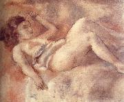 Jules Pascin Nude of sleep like a log Sweden oil painting artist